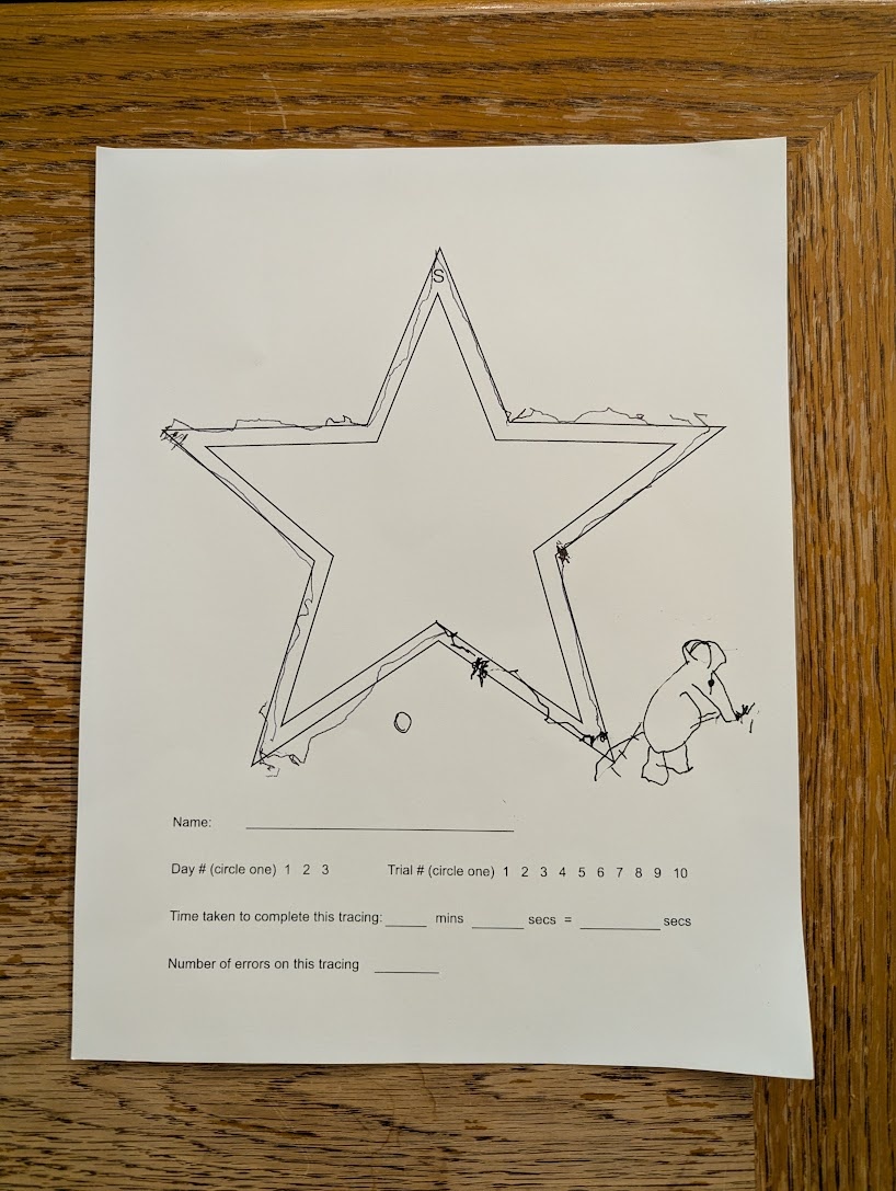 Result of star tracing exercise